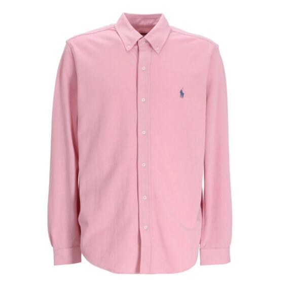 Ralph Lauren  Mens Pony-motif Button-Down Shirt Pink Size 16.5 -35 100% … - Picture 1 of 12
